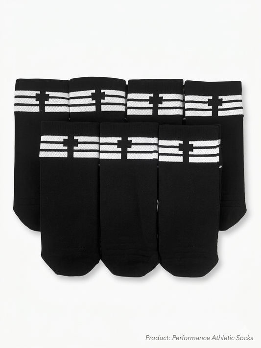 CREW 7 Pair Bundle: Endurance Socks - BLACK