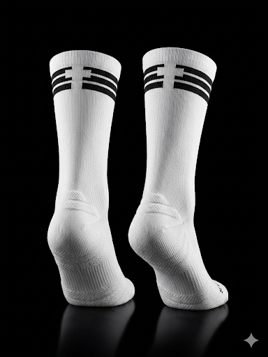 CREW 4 Pair Bundle: Endurance Socks (WHITE) - FREE Shipping and Washbag