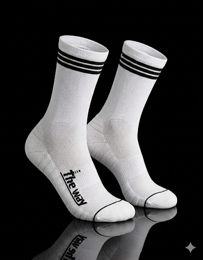 CREW 4 Pair Bundle: Endurance Socks (WHITE) - FREE Shipping and Washbag