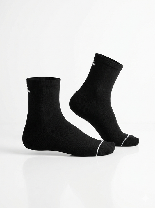 QUARTER CREW 3 Pair Bundle: Endurance Socks - BLACK