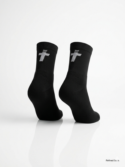 QUARTER CREW 4 Pair Bundle: Endurance Socks. Mixed Colours (2 BLACK / 2 WHITE) - FREE Shipping and Washbag