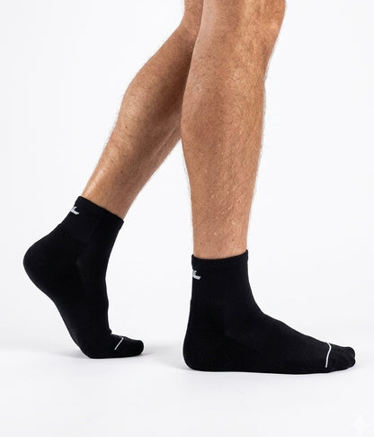 QUARTER CREW 3 Pair Bundle: Endurance Socks - BLACK