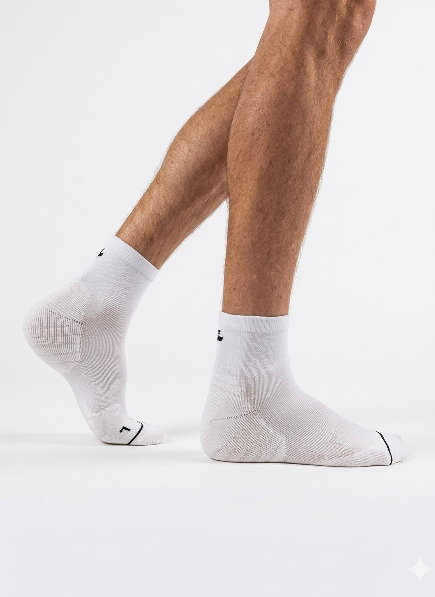 QUARTER CREW 7 Pair Bundle: Endurance Socks - WHITE