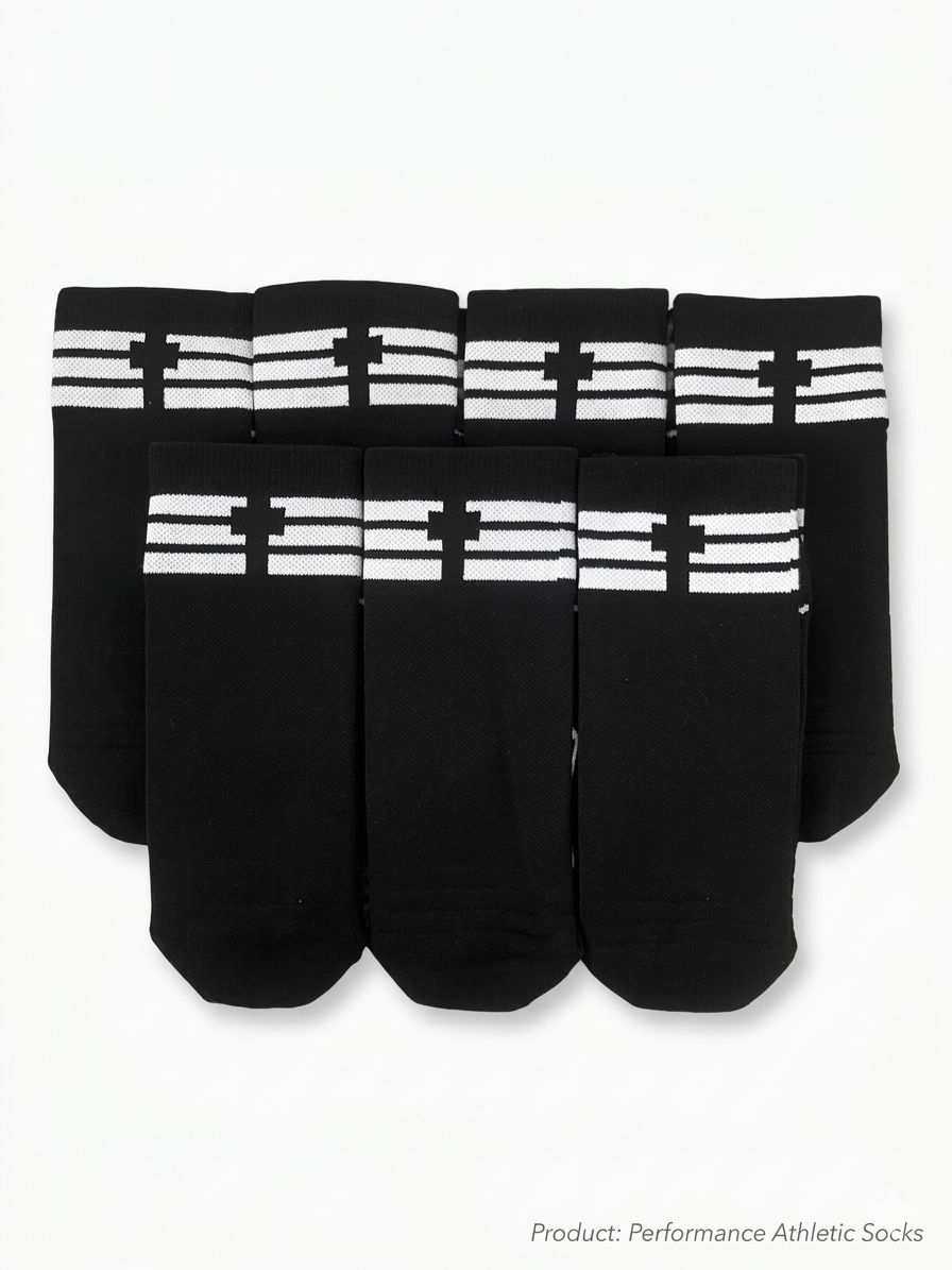 CREW 7 Pair Bundle: Endurance Socks - BLACK