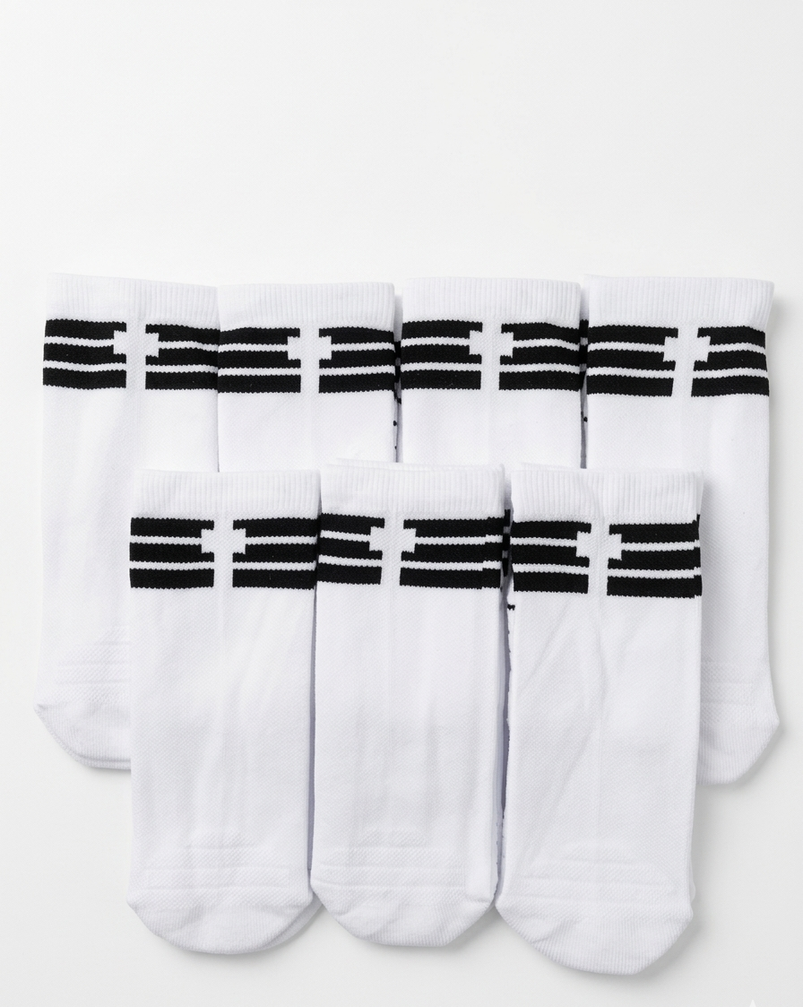CREW 7 Pair Bundle: Endurance Socks - WHITE