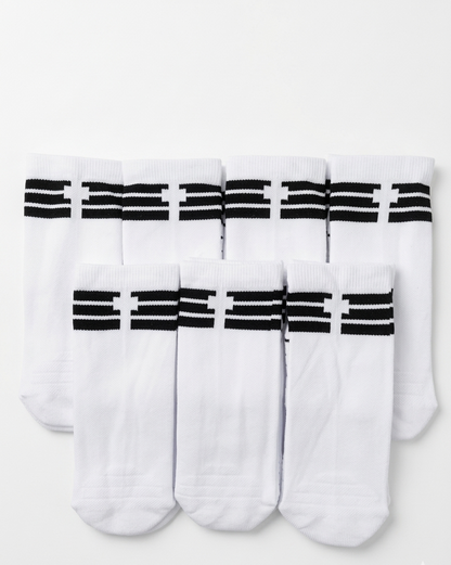 CREW 7 Pair Bundle: Endurance Socks - WHITE